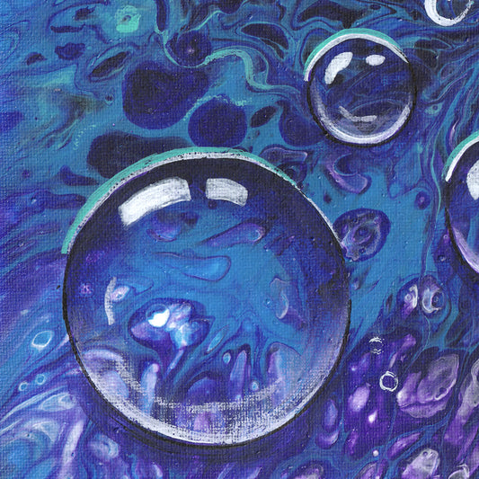 Ocean Bubbles - Acrylic Pour Painting