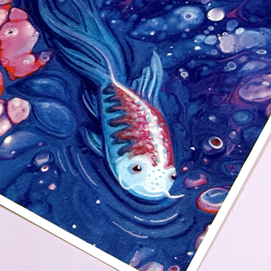Moon Water Koi - Art Print