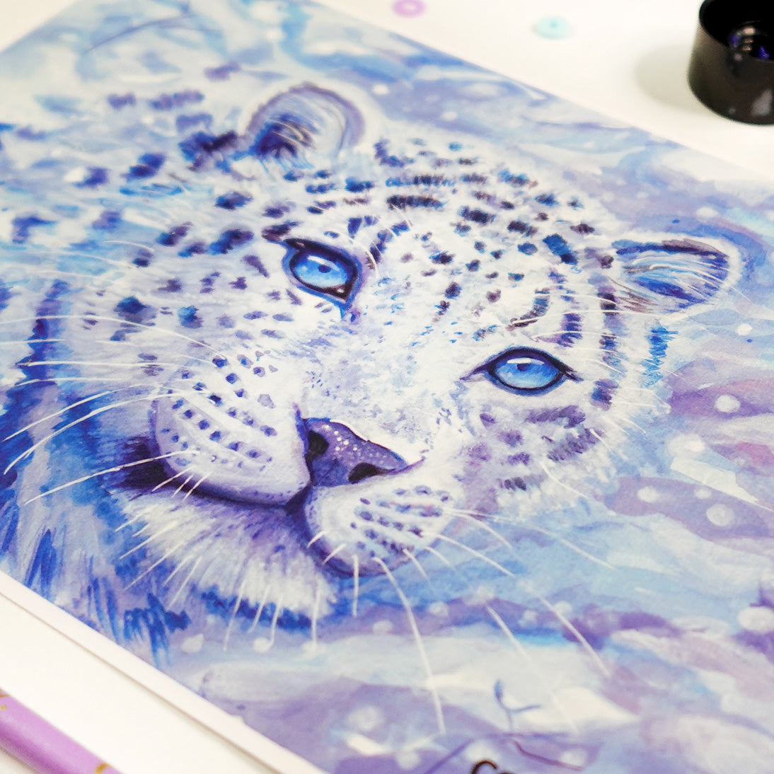 Snow Leopard - Art Print