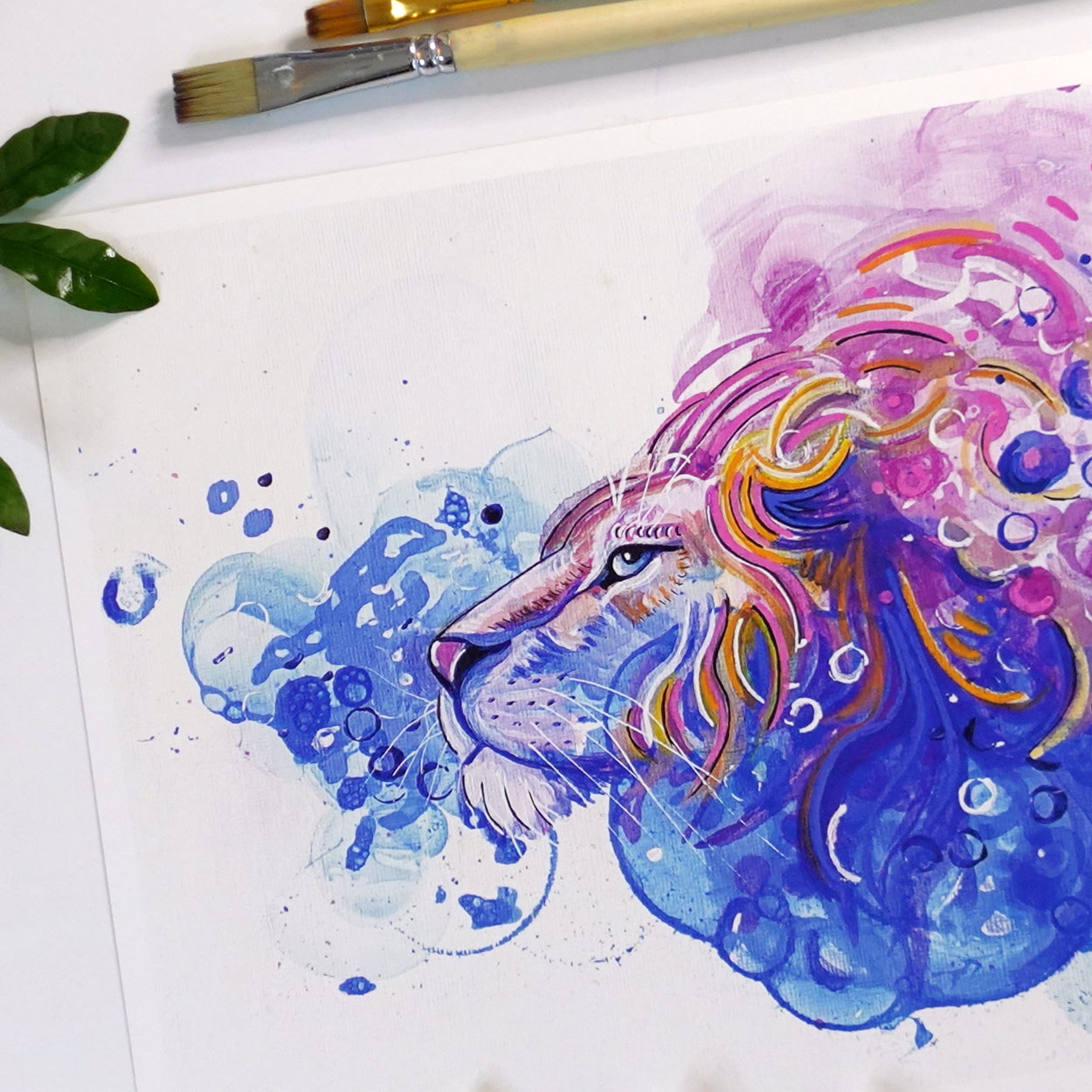 Bubble Lion - Art Print