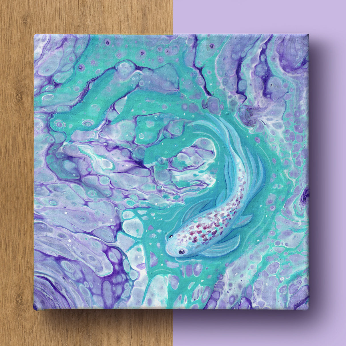 Lavender Spring - Acrylic Pour Painting