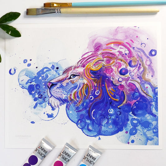 Bubble Lion - Art Print