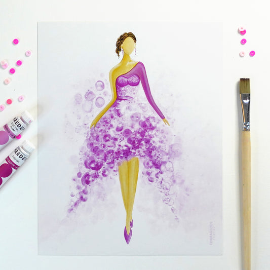 Pink - Bubbly Woman - Art Print