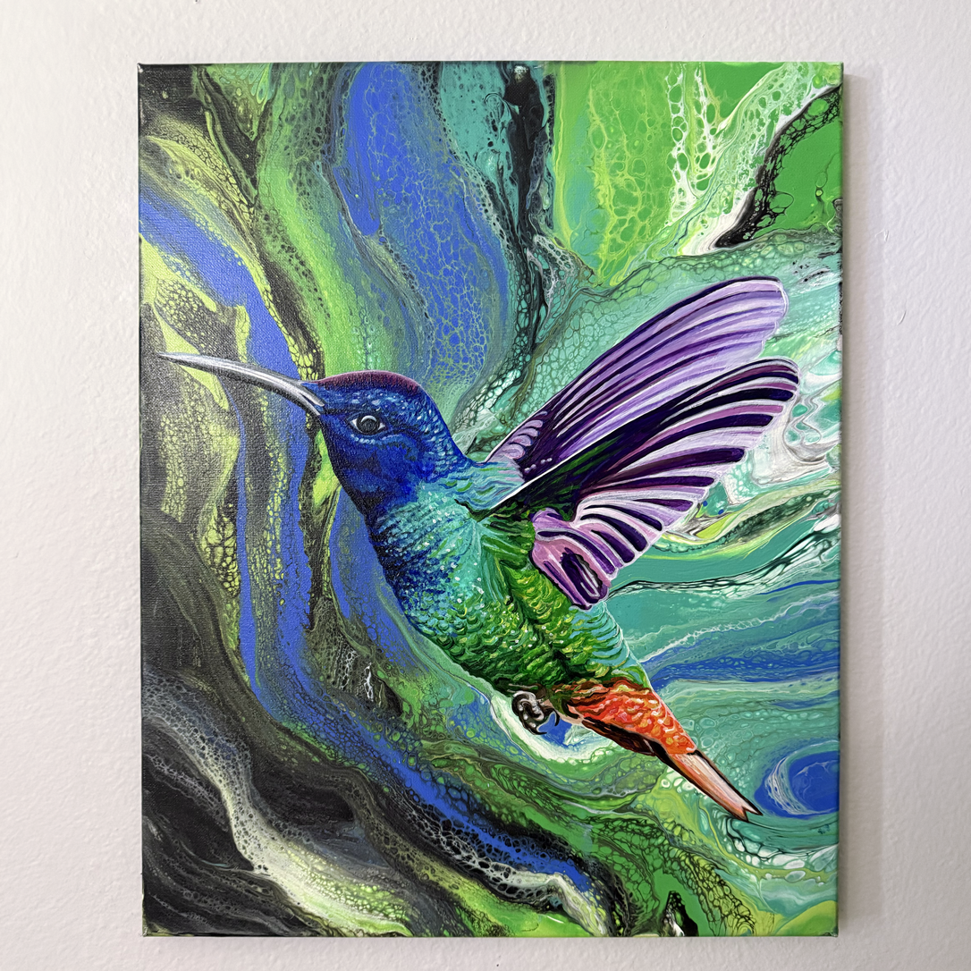 Hummingbird - Original Canvas Painting