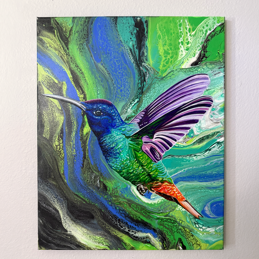 Hummingbird - Original Canvas Painting