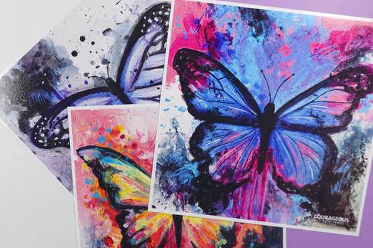 Splatter Butterfly Collection - Art Print Bundle