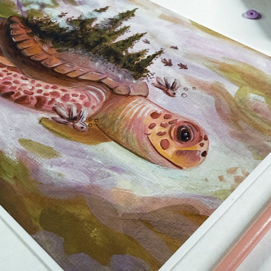 Nimbus the Sky Turtle - Art Print