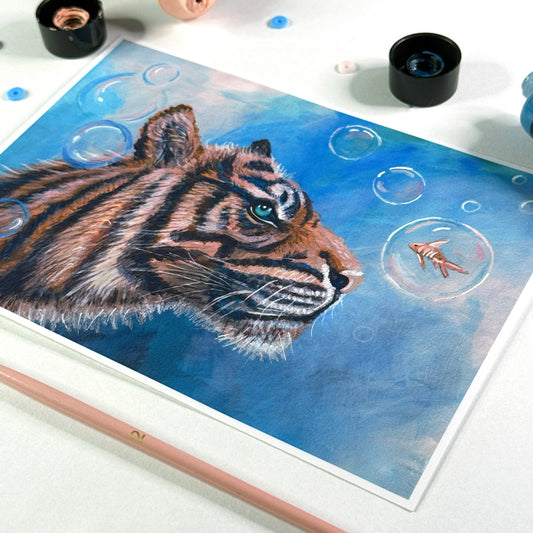 Color Swap Tiger - Art Print