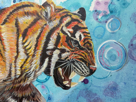 Bubble Tiger - Original Painting
