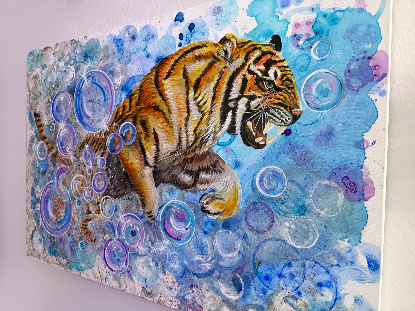 Bubble Tiger - Original Painting