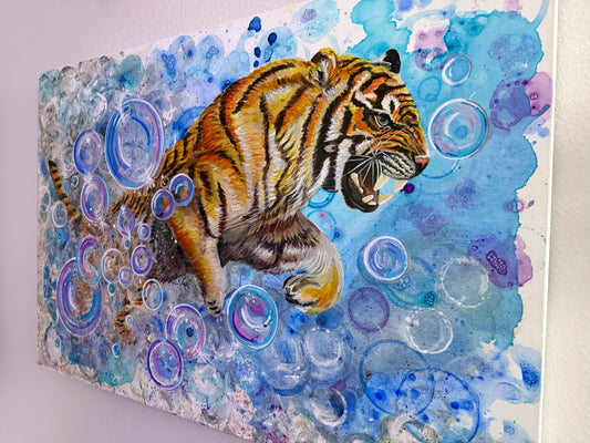 Bubble Tiger - Original Painting