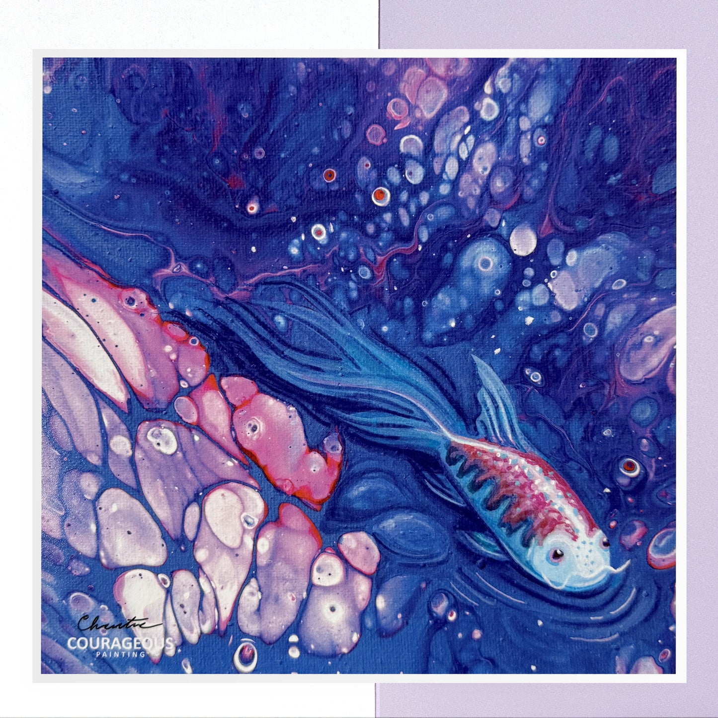 Acrylic Pour Fish - Art Print Bundle