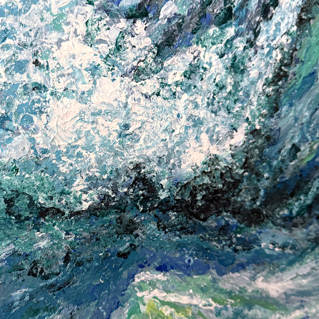 Emerald Surge - Original Canvas Painting