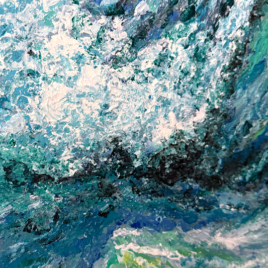 Emerald Surge - Original Canvas Painting