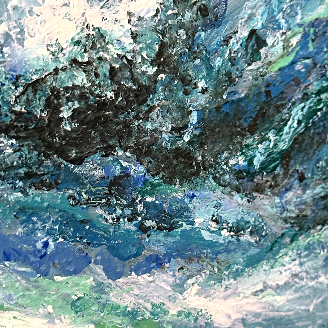 Emerald Surge - Original Canvas Painting