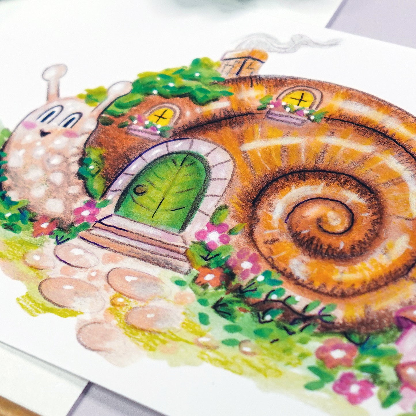 Spring Snail House - Art Print
