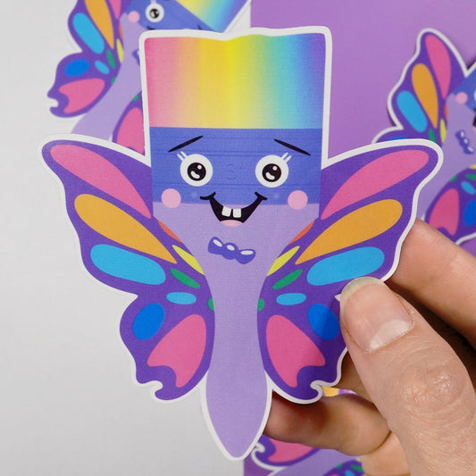 Butterfly Rainbow Mike - Glossy Sticker