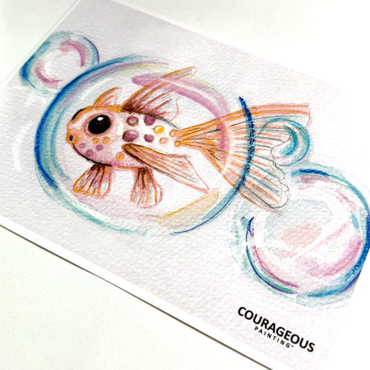 Bubbly Fish - Art Print