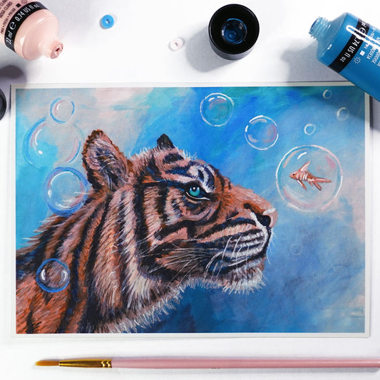 Color Swap Tiger - Art Print