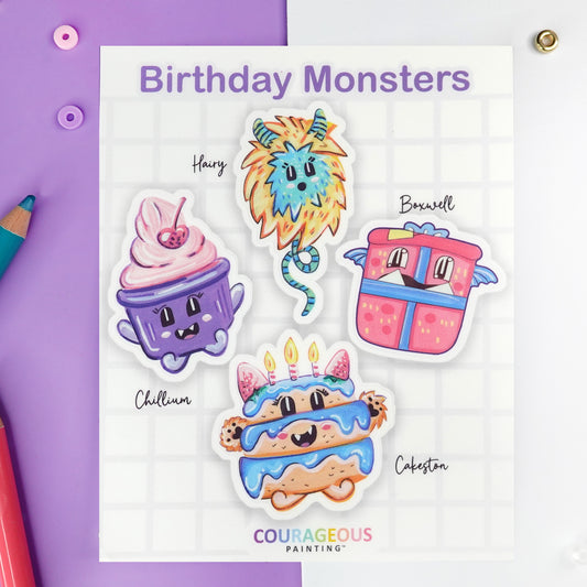 Birthday Monsters - Sticker Sheet