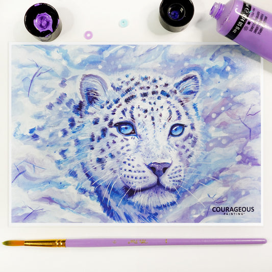 Snow Leopard - Art Print