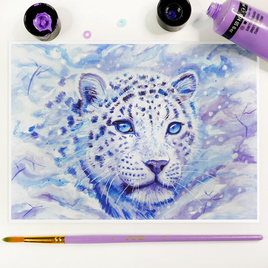 Snow Leopard - Art Print
